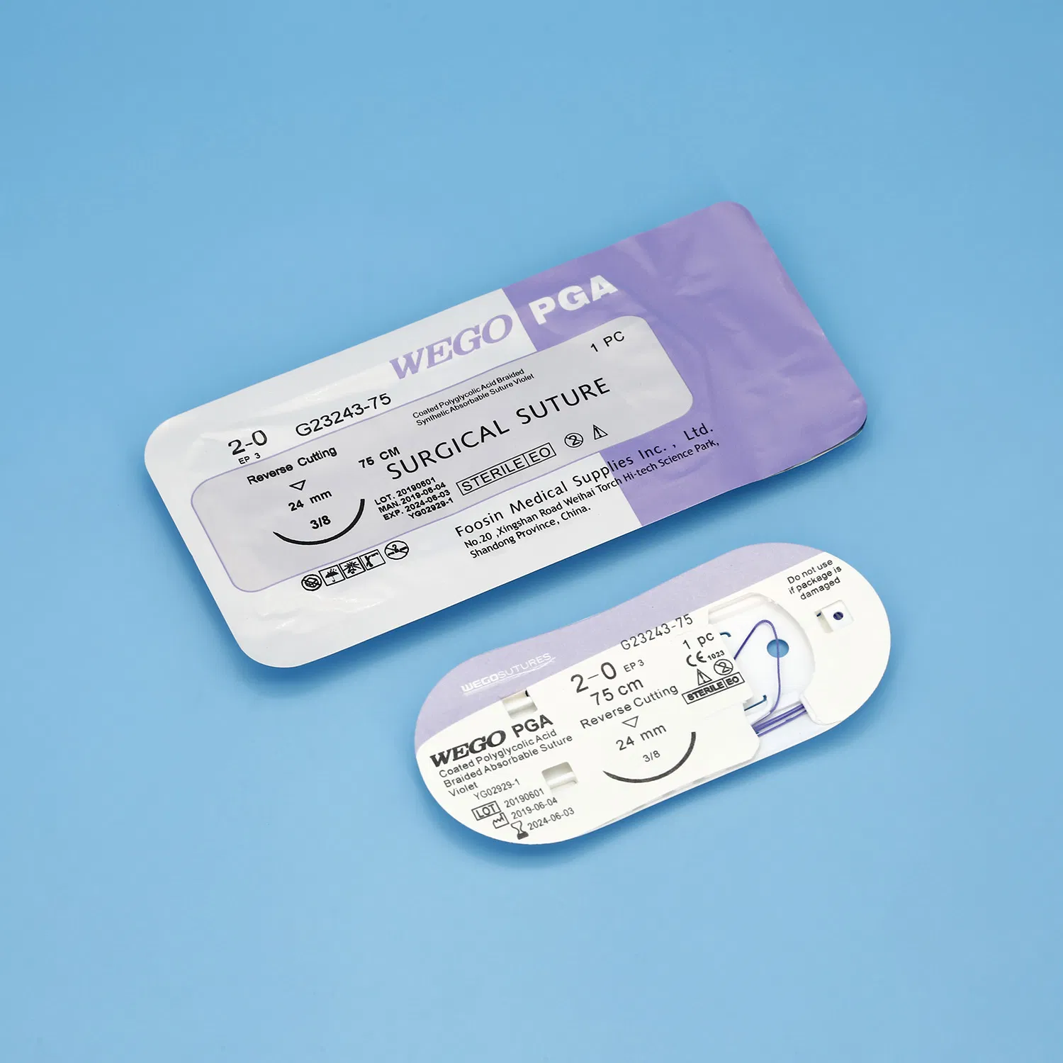 Violet PGA Surgical Suture with Palletizing