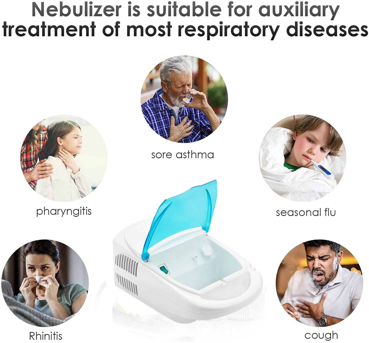 Newest CE Compressor Nebulizer Price Nebulizers Home Use Oxygen Nebulizer for Adults Kids