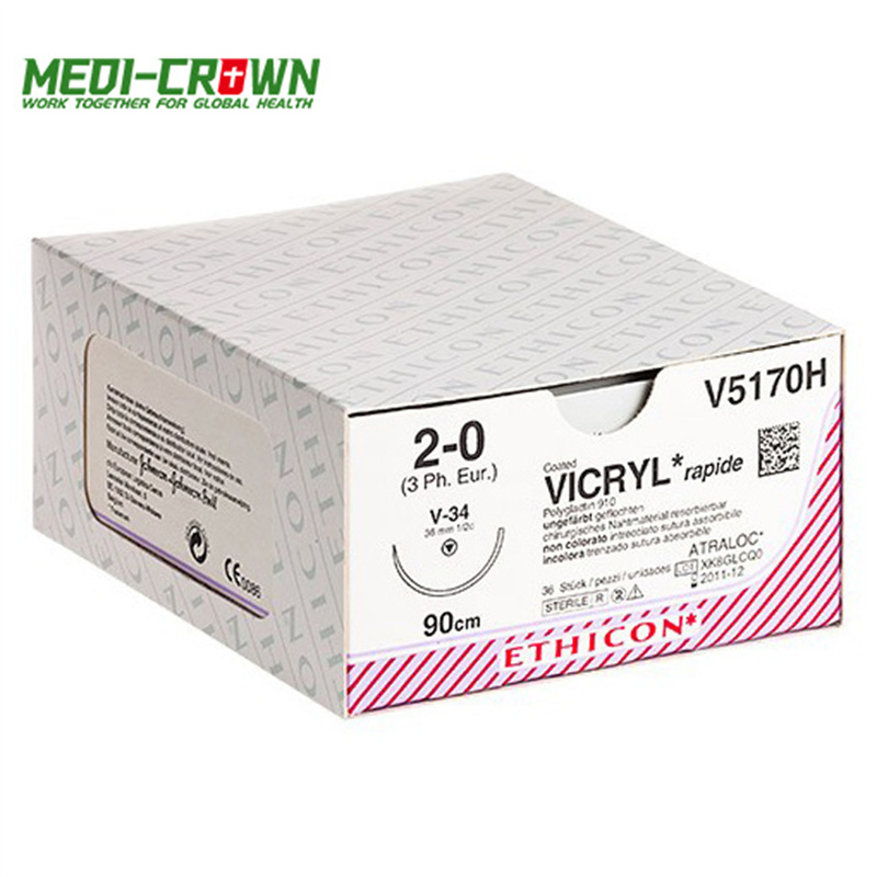 Ethicon Vicryl Suture with Needle for Medical Wound Care and Absorbable Surgical Closure Procedures