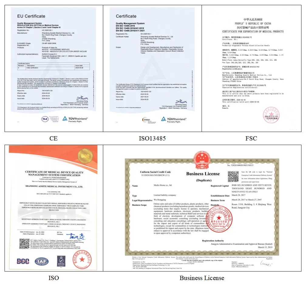 Certifications CE ISO