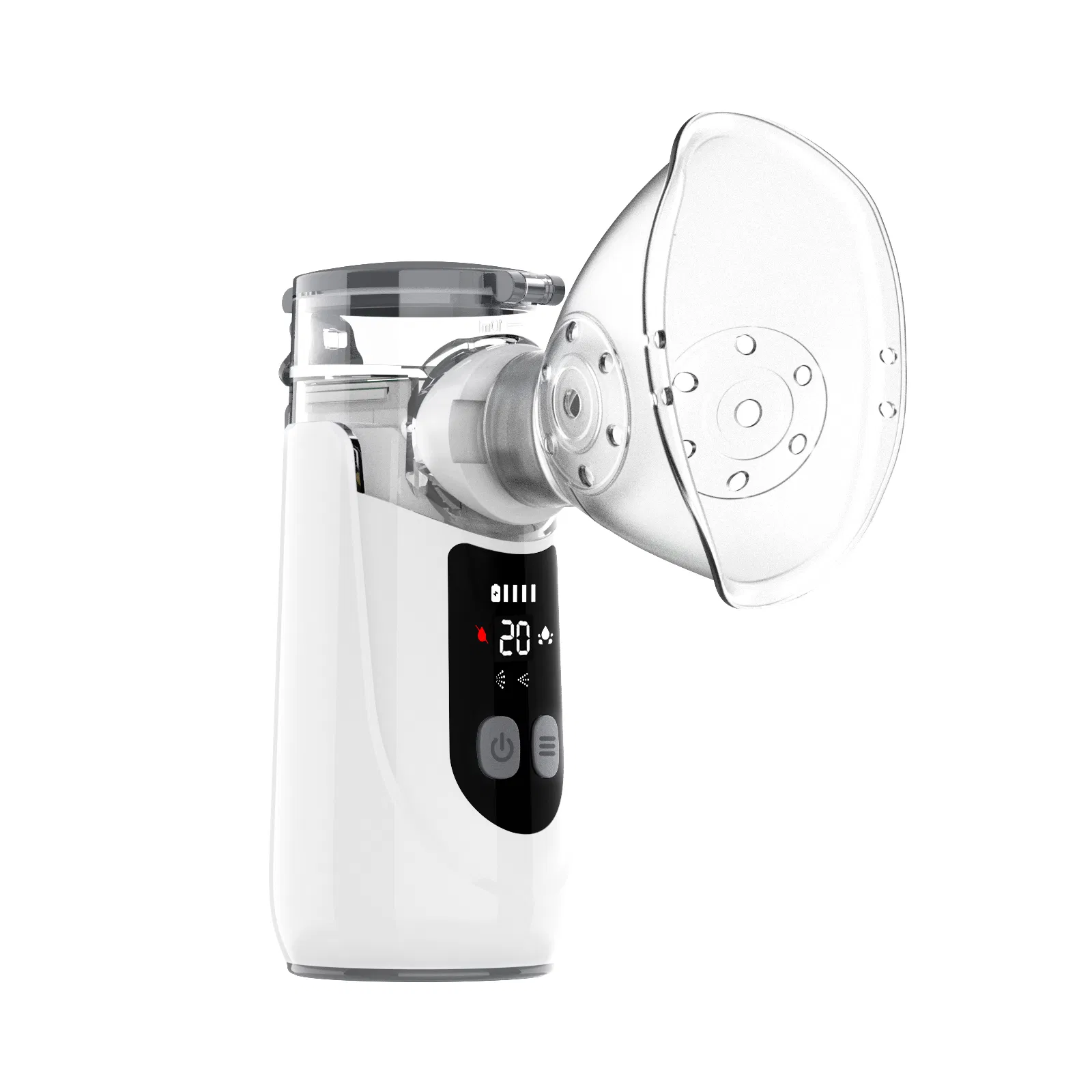 Pocket-Size for Travel Inhaler Low Noise Rechargeable Mesh Nebulizer with Digital Display