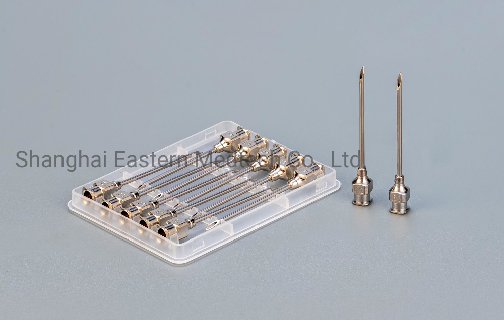 Reusable Stainless Steel Hypodermic Veterinary Needle, Vet Needle for Veterinary Syringe Use
