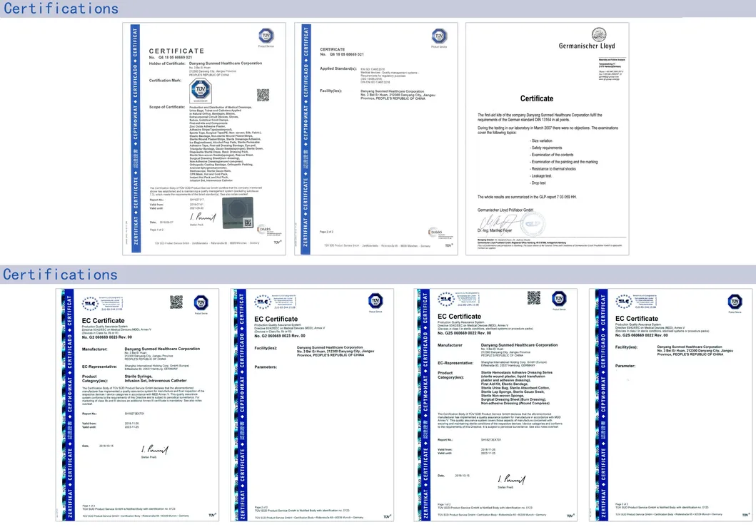 Medical Certificates CE ISO