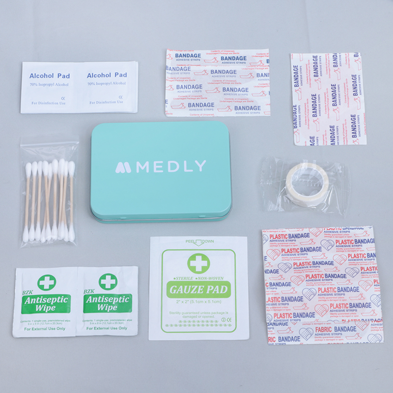 Tinplate First Aid Medical Disposable Kit Small First Aid Box