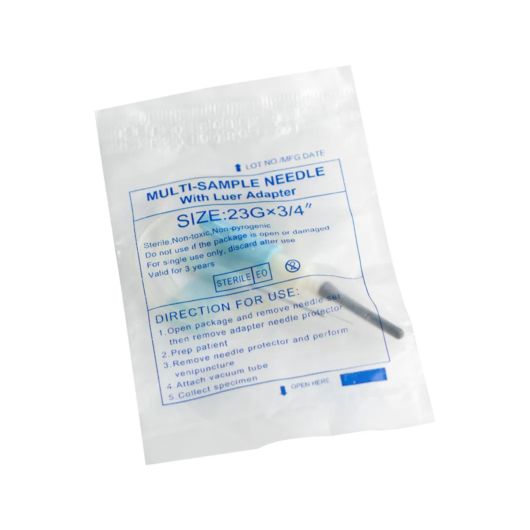 Safety Two-Winged Blood Collection Needle 21g 23G