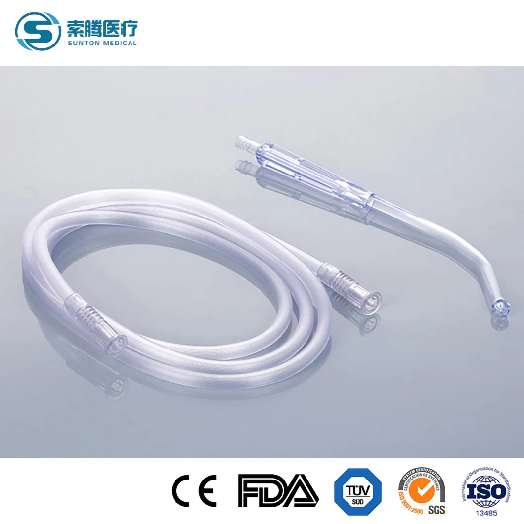 Sunton Medical Suction Connecting Tube with Yankauer Handle China Sterile Yankauer Suction Connecting Tube Factory Free Sample Suction Yankauer Tube Surgical