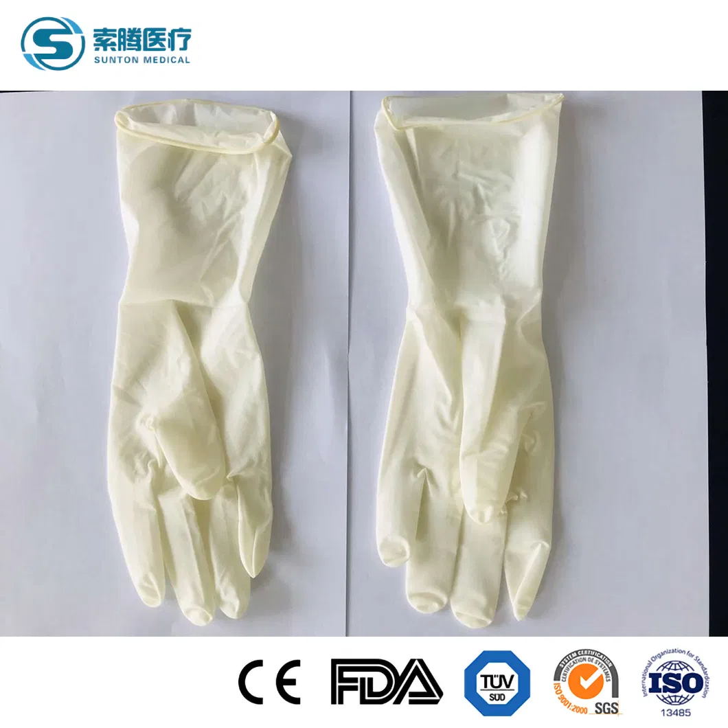Sunton Quickly Delivery Latex Surgical Gloves China Powder Free/Latex Free Surface Sterile Surgical Gloves Manufacturers Sample Available Latex Gloves