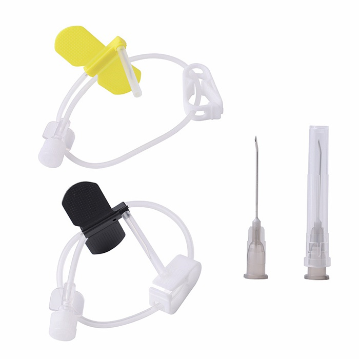 Medical Antibiotics Saline Fluid Blood Transfusion Non-Safety Injection Needles, Oncology Chemotherapy Port Safety Huber Needle