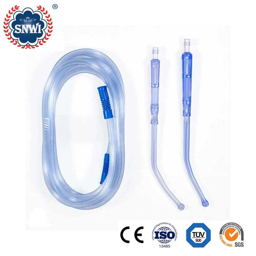 Medical Disposable Yankauer Handle Set with Suction Connecting Connection Cannula Catheter Tube