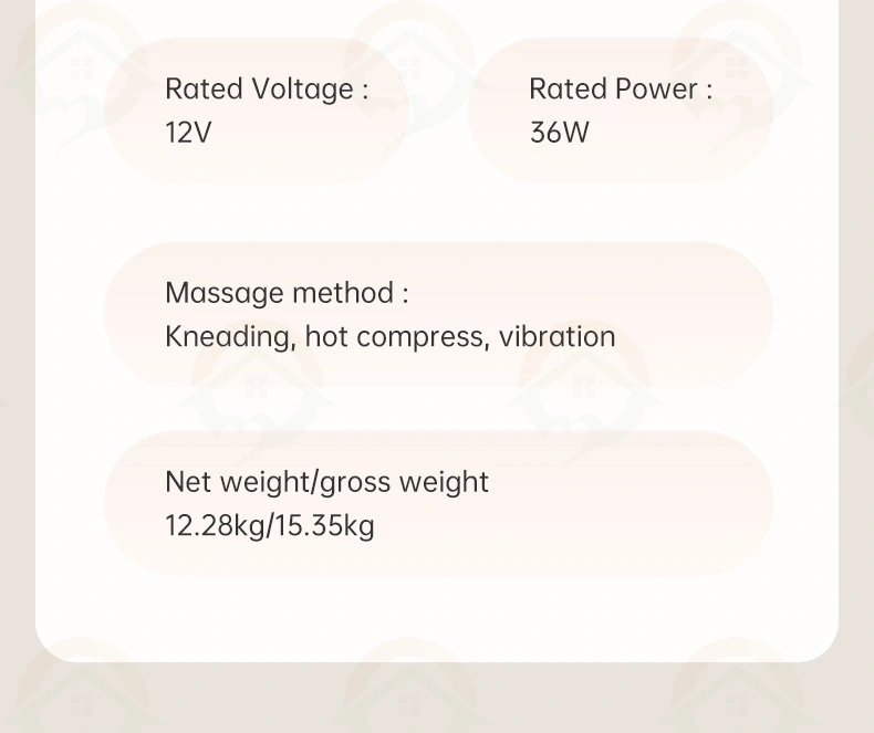 Parameters of rocking recliner massage chair