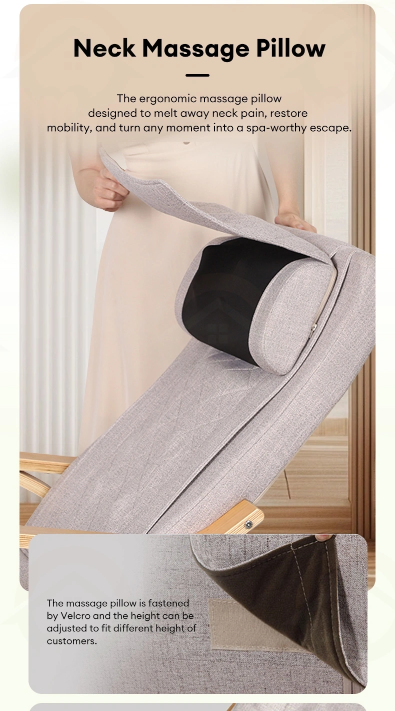 Height adjustable neck massage pillow