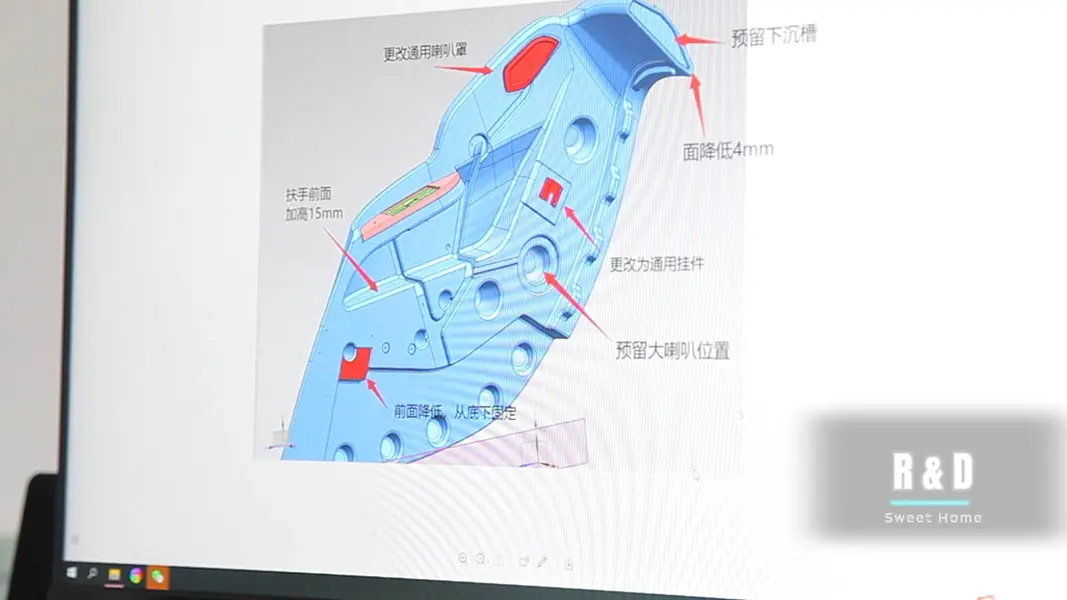 Massage chair R&D design and engineering department at FUJIAN SWEET HOME