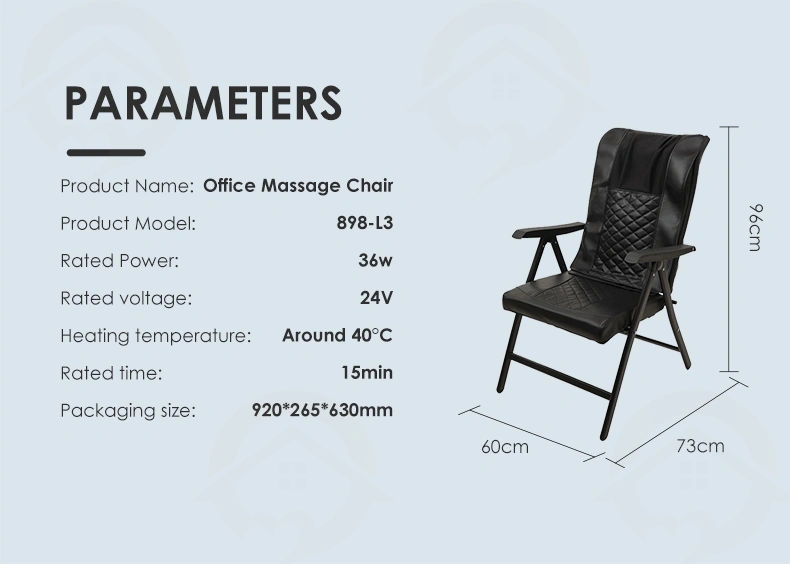 Relaxing folding massage chair