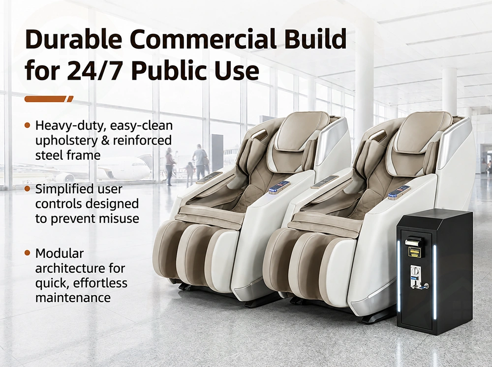 V11 commercial vending massage chair durable build for public venues