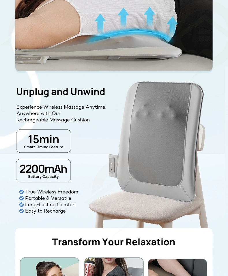 Portable Cordless Wireless Massage Cushion