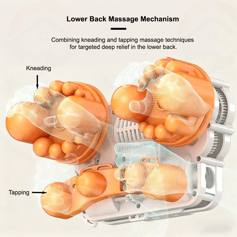 Kneading and tapping massage for lumbar