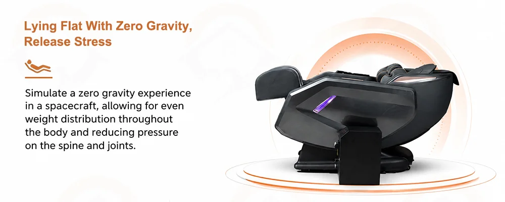 V2 massage chair reclined in zero gravity position for stress relief