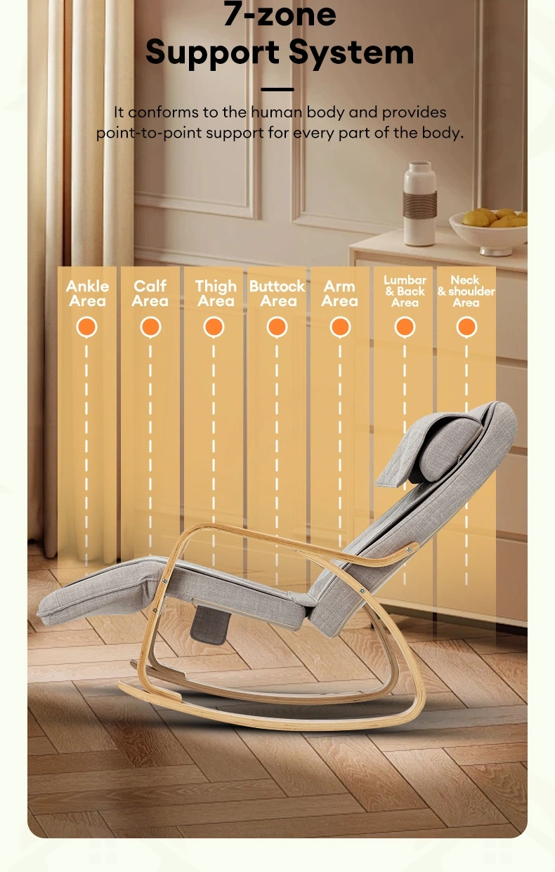 Contour fit rocking massage recliner