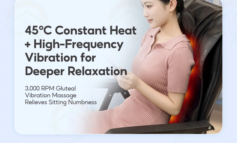 Heated and vibration folding massage chair