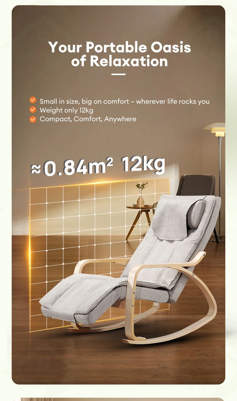 Lightweight compact wooden massage chair for home