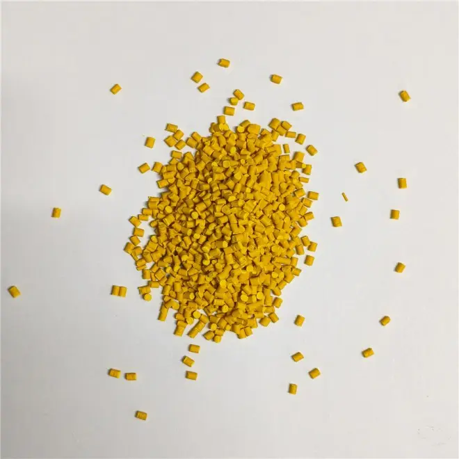 High Concentration PE Yellow Masterbatch Non-toxic Anti-migration for Blown Film Injection Extrusion