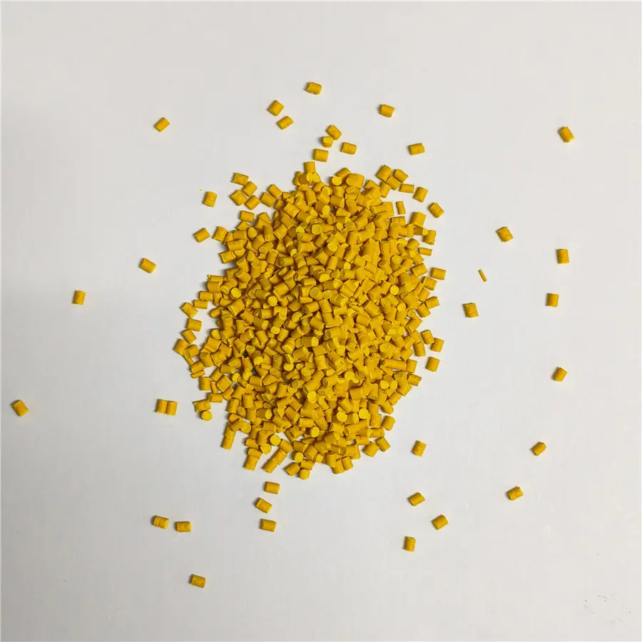 Custom High Concentration PE Yellow Masterbatch Non-toxic Anti-migration for Blown Film Injection Extrusion Coloring Suppliers, Manufacturer