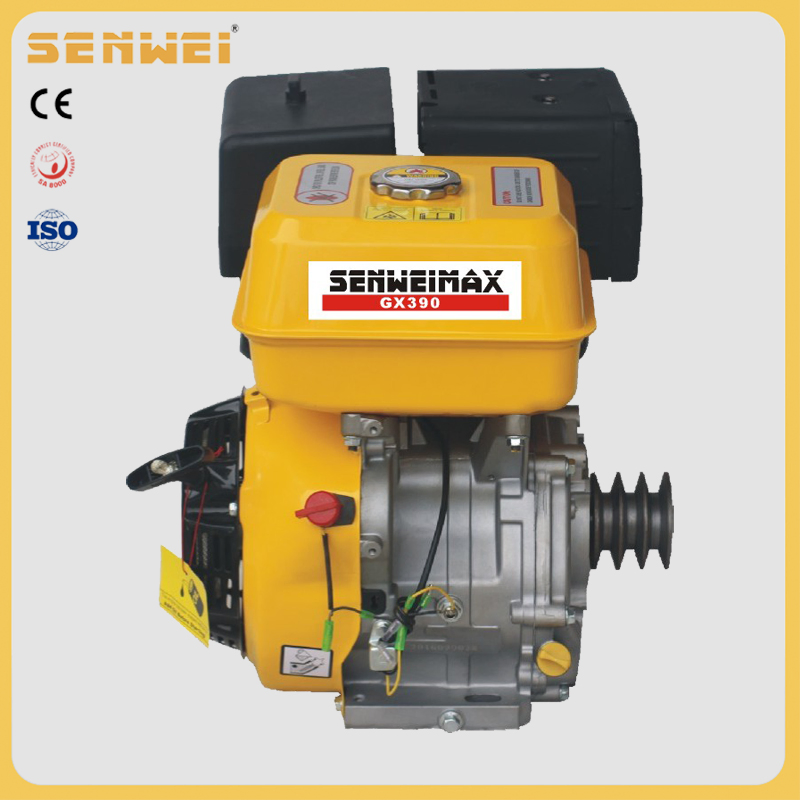 Senweimax Gx200e Motor a Gasolina Completo com Polia e Alerta de Óleo, Partida Elétrica, 6.5HP