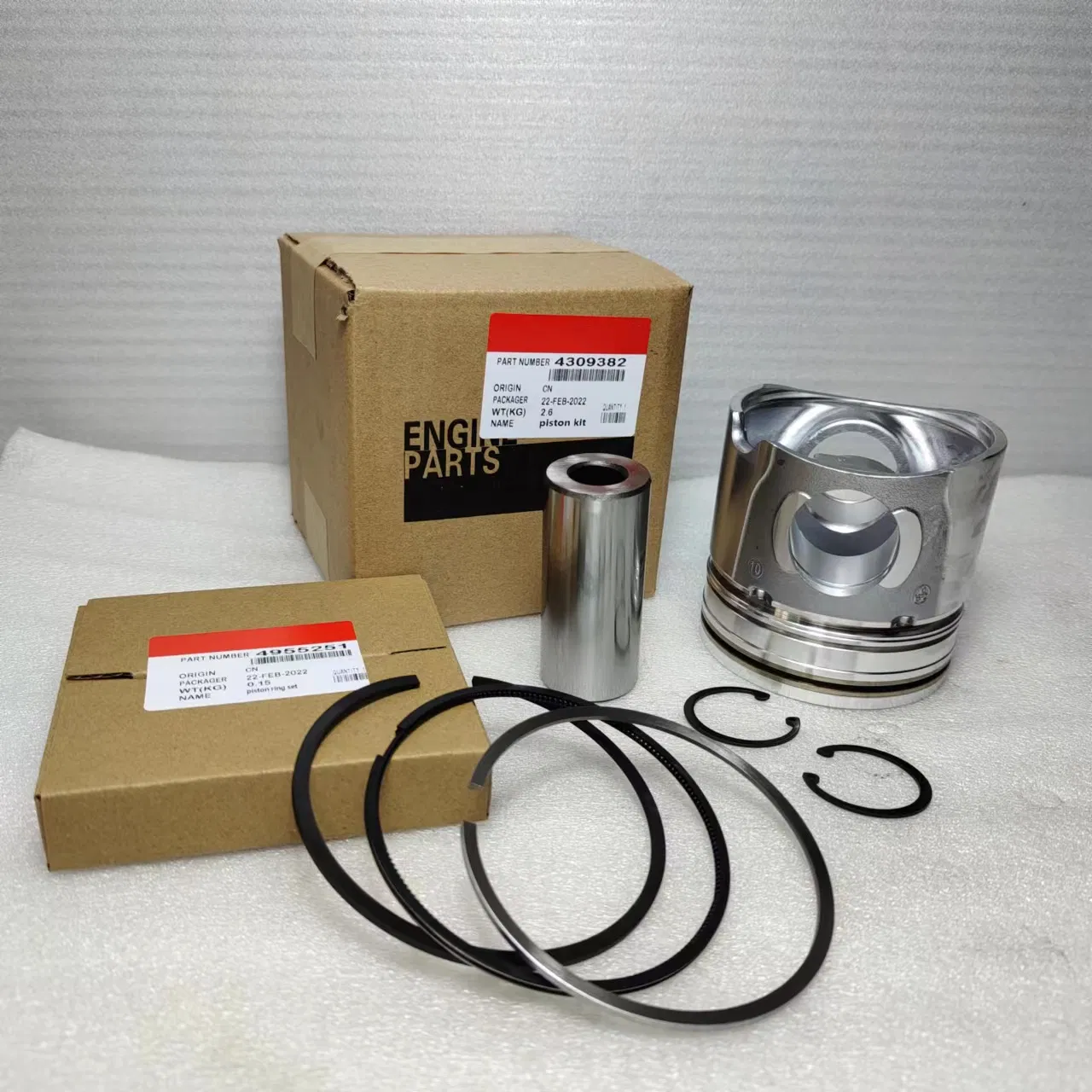 Kit de Pistão 4309382 4309383 4309386 5274516 Motor Diesel Qsb6.7 para Peças de Reposição de Escavadora