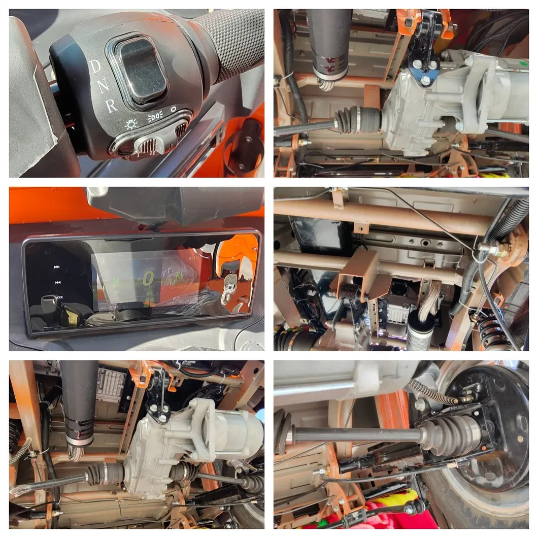 Fotos detalhadas do triciclo elétrico de alta resistência