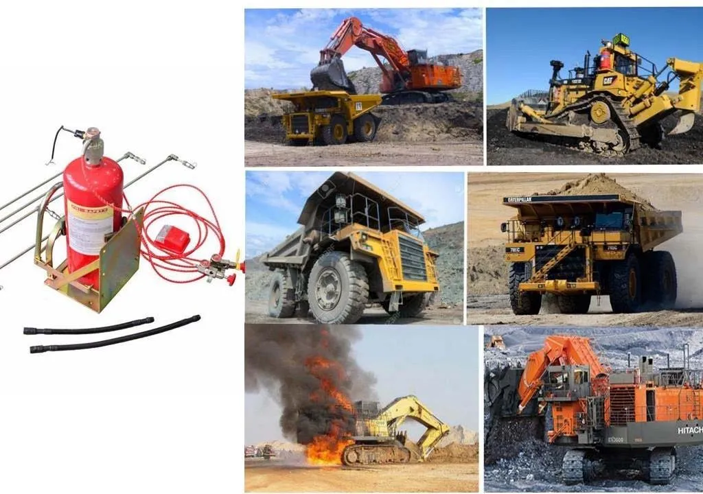 Sistema de Proteção contra Incêndio com Extintor para Equipamentos de Mineração Subterrânea Compatível com Motores de Máquinas