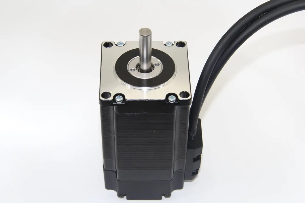 Série Completa NEMA 11 14 17 23 24 34 42 Motor de Passo Elétrico DC Híbrido para Barco com Redutor, Encoder