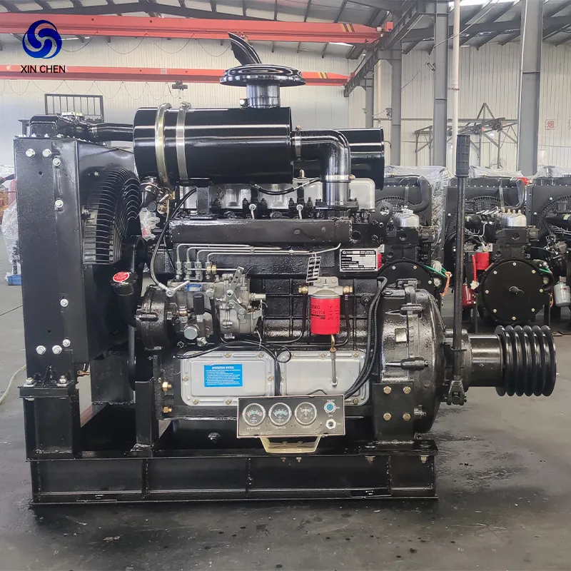 Motor Diesel Comercial Completo de Quatro Cilindros Pequeno Ricardo Weifang R4105 56kw 75HP 90HP Resfriamento a Água