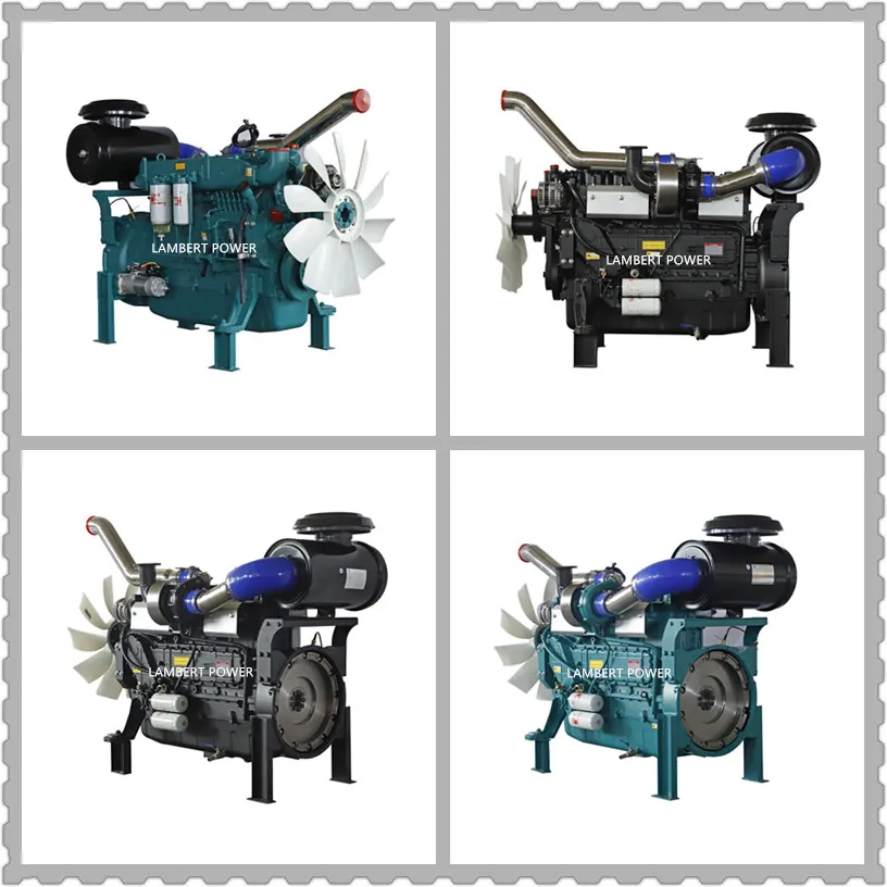 Novo 6 Cilindros Motor Diesel Refrigerado a Água/ Conjunto Gerador Diesel/ Motor de Bomba Marinha com Certificado CE