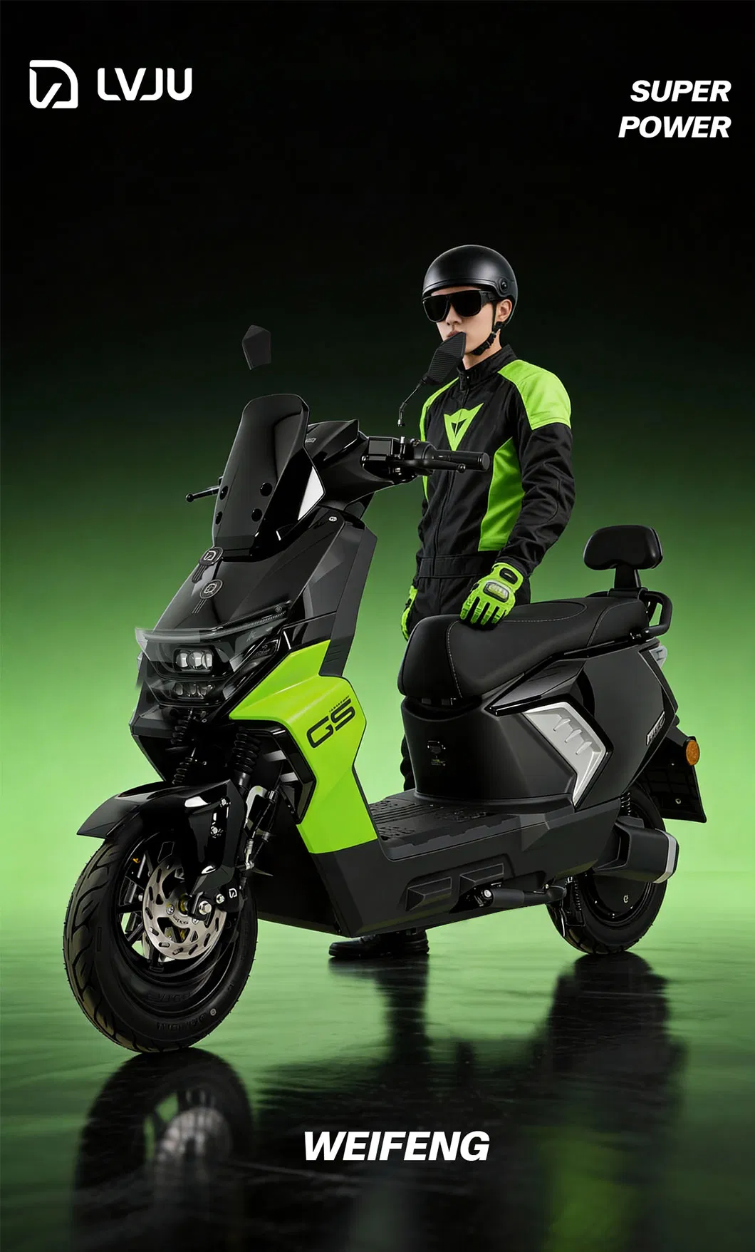 Desempenho Urbano 72V Powertrain Mkg Mighty Poiet Scooter Elétrico Motocicleta para Segurança