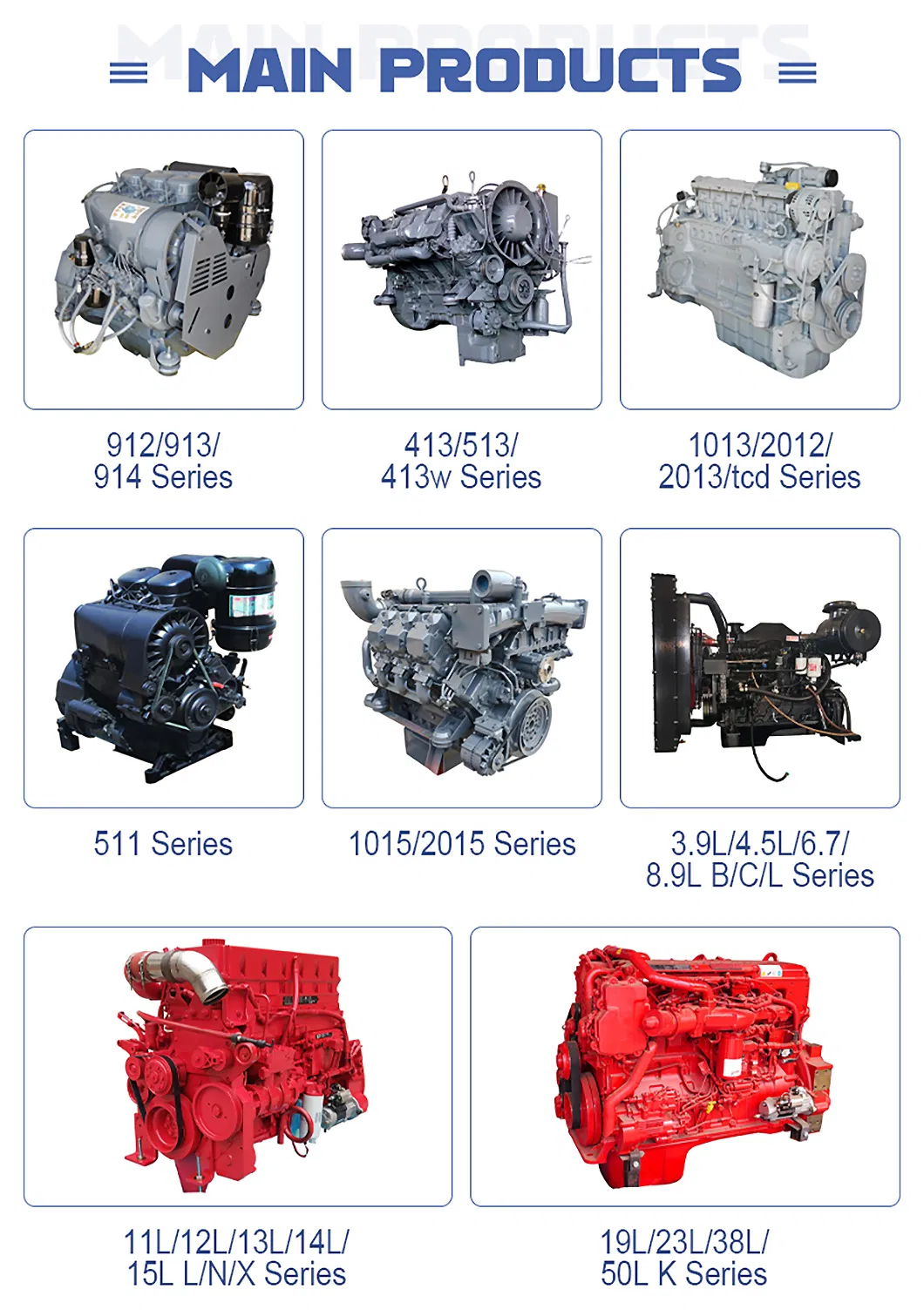 70HP Deutz 4 Cilindro Completo Motor Diesel F4l912t