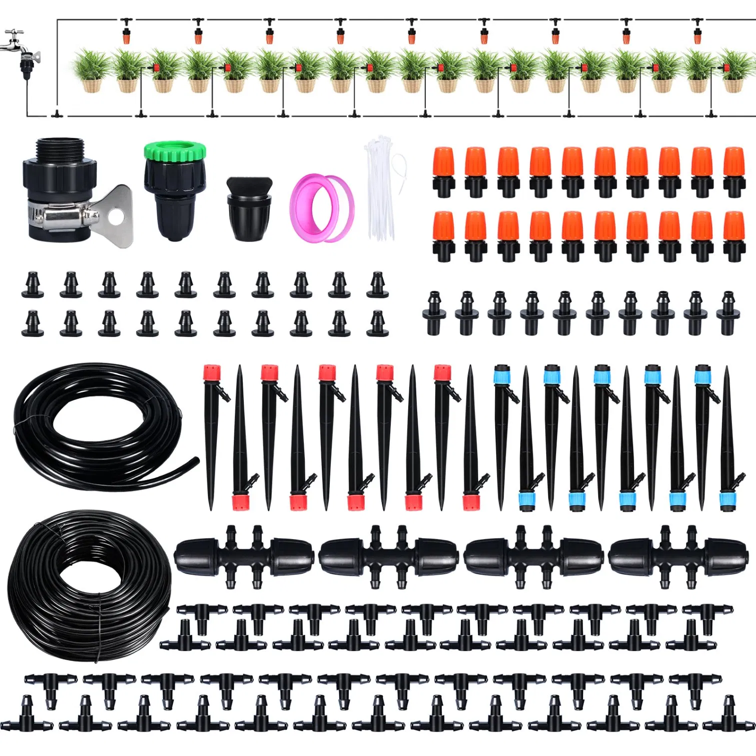 Sistema de Irrigação de Jardim 16mm Válvula de Controle de Irrigação por Gotejamento para Fita e Tubo