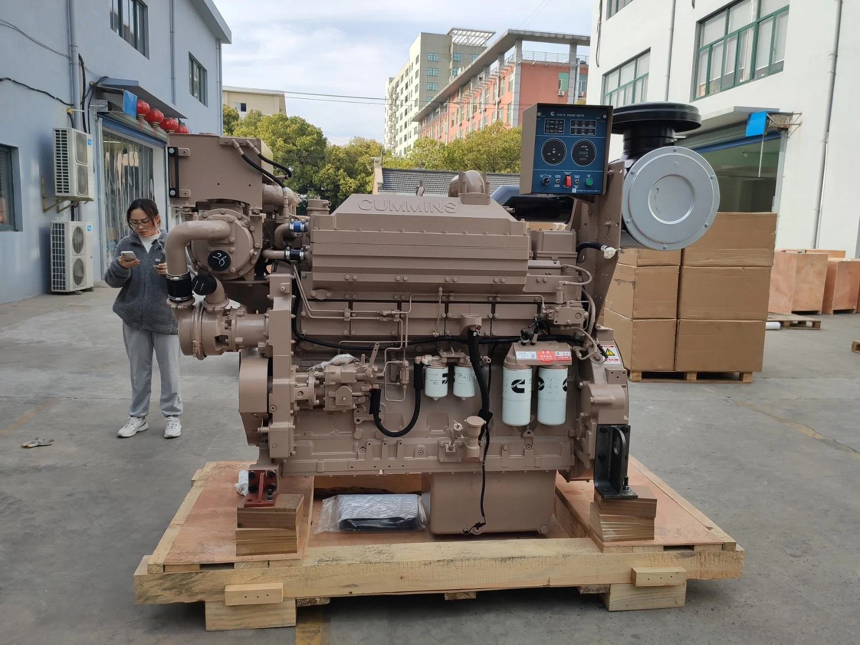600HP Kta19-M500 Motor de Barco Marinho a Diesel Refrigerado a Água 4 de Dois Tempos para Pesca