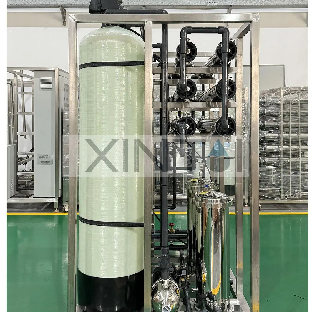 1500lph Sistema de Filtragem de Água Tanques de Filtro FRP Controle Automático de Válvula Lavagem Reversa Sistema de Tratamento de Água por Osmose Reversa