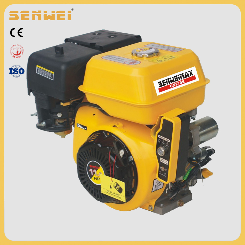 Senweimax Gx200e Motor a Gasolina Completo com Polia e Alerta de Óleo, Partida Elétrica, 6.5HP