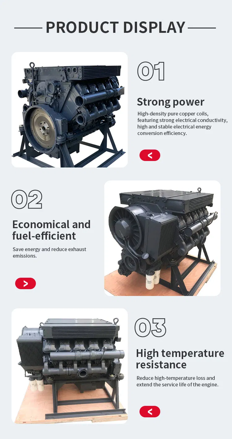 F10L413f F10L413fw F12L413fw Montagem do Motor Refrigerado a Ar 10/12cylinder 4stroke Motor Diesel Turboalimentado para Deutz