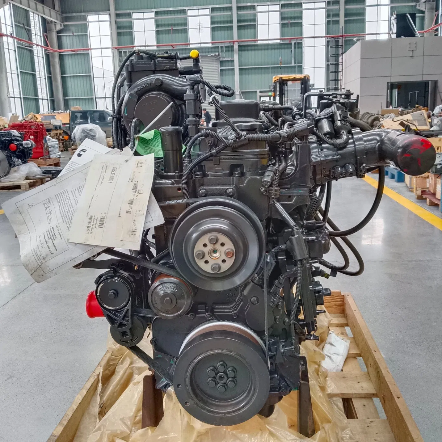 Montagem de Maquinário Diesel Montado no Reino Unido 6-Cylinder 6.7L Nova Engenharia Mecânica Início Elétrico Ecm B6.7 Motor 4-Stroke