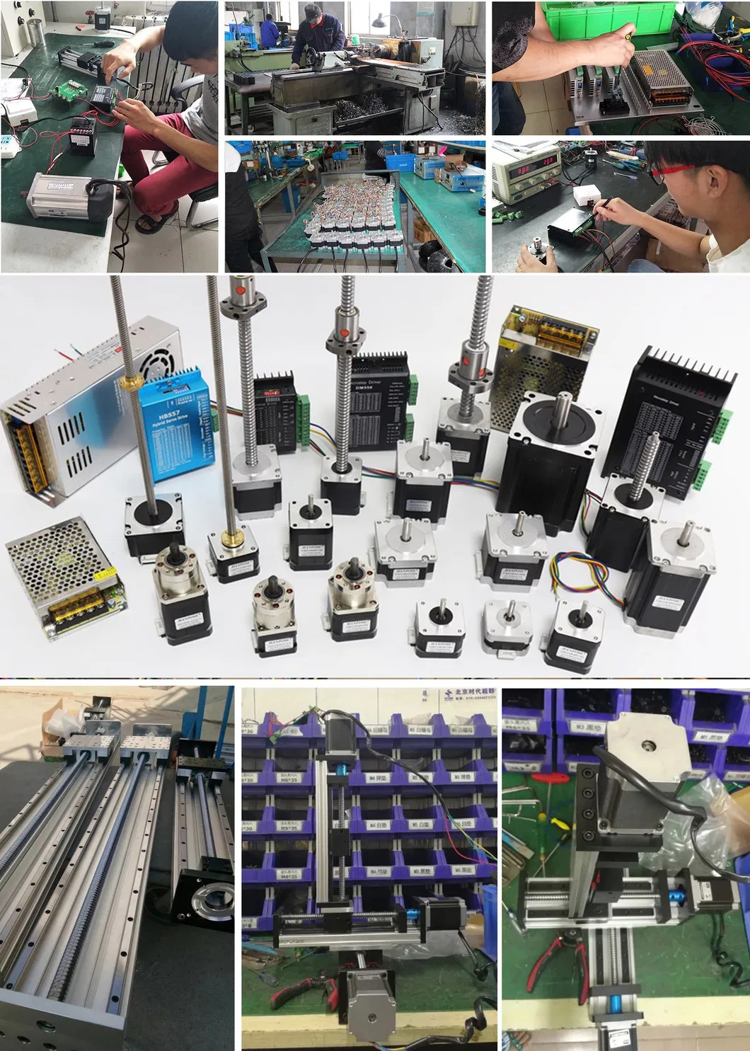 China 1204/1605 Parafuso de Esfera Parafuso de Passo Motor de Passo 3A 1.3nm NEMA 23 Motor Linear de Passo para Máquina CNC