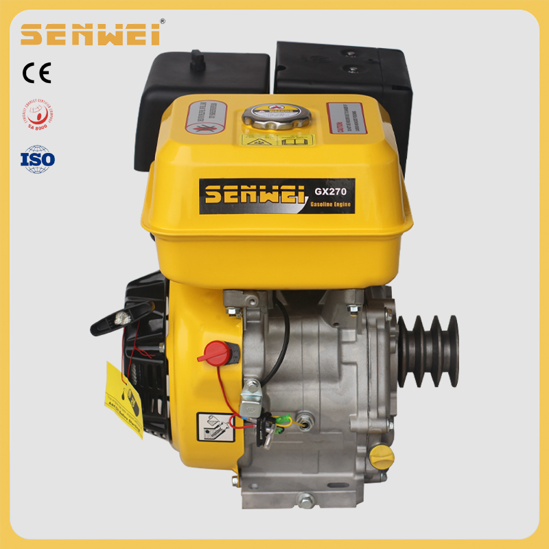 Senweimax Gx200e Motor a Gasolina Completo com Polia e Alerta de Óleo, Partida Elétrica, 6.5HP