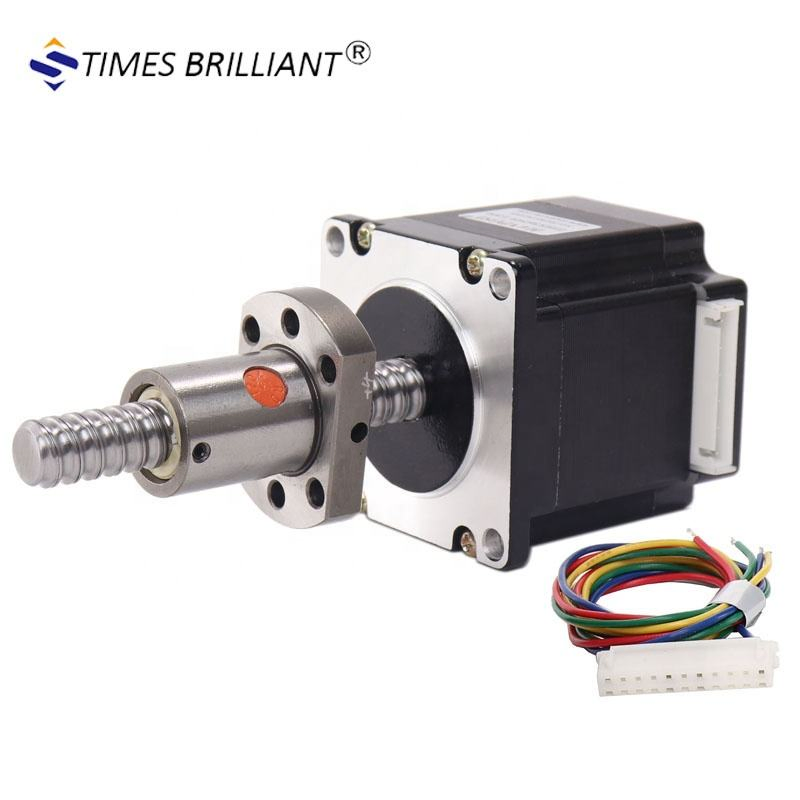 China 1204/1605 Parafuso de Esfera Parafuso de Passo Motor de Passo 3A 1.3nm NEMA 23 Motor Linear de Passo para Máquina CNC