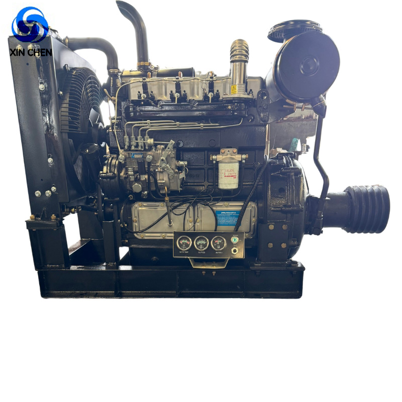 Motor Diesel Comercial Completo de Quatro Cilindros Pequeno Ricardo Weifang R4105 56kw 75HP 90HP Resfriamento a Água