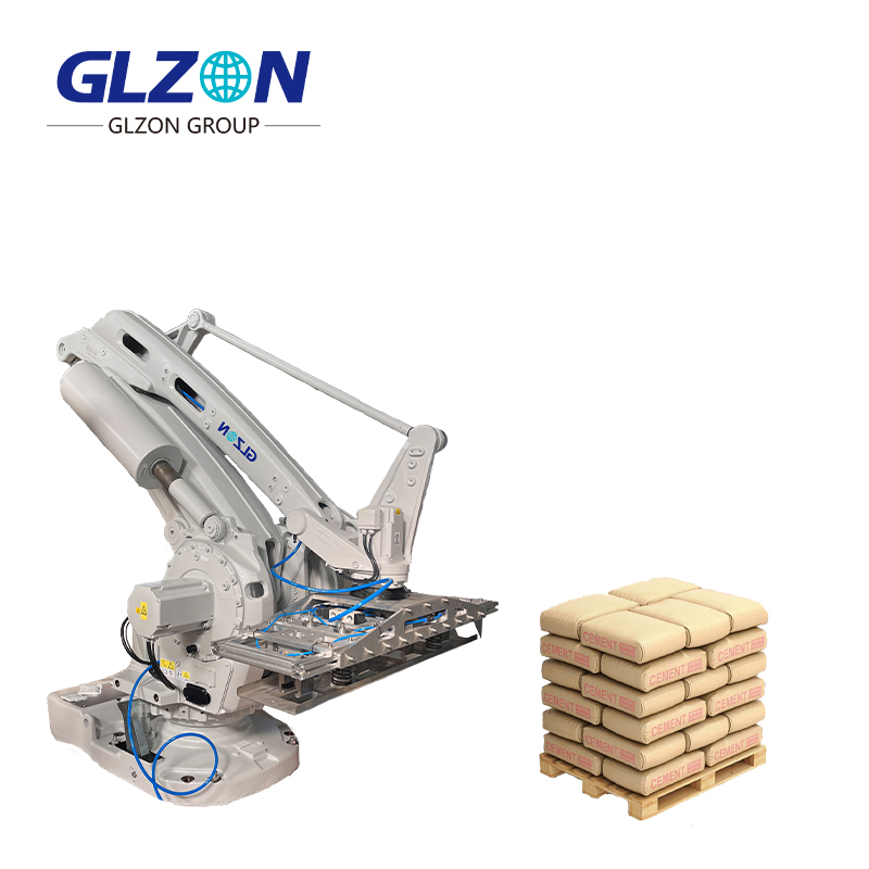 Palletização Robótica Automática para Sacos de Cimento Sistema de Palletização Robótica para Sacos com Válvula