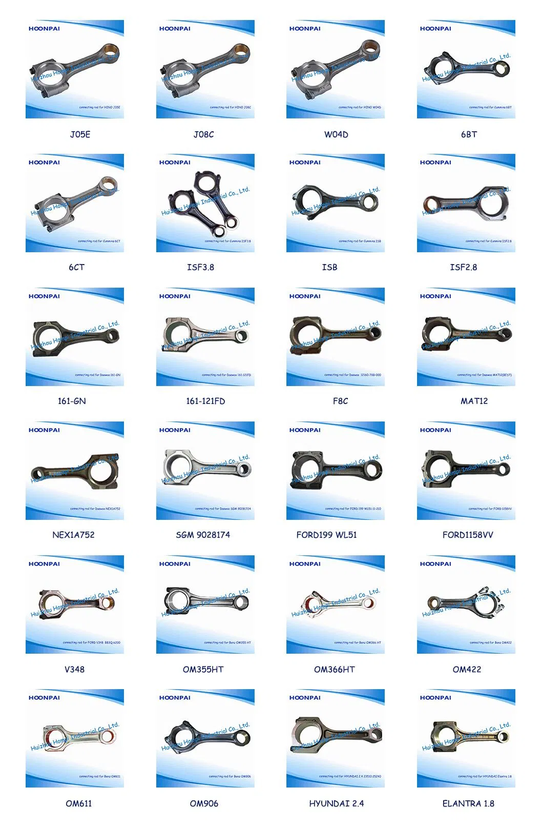 Peças de Reposição do Motor Biela para GM Chevrolet B12