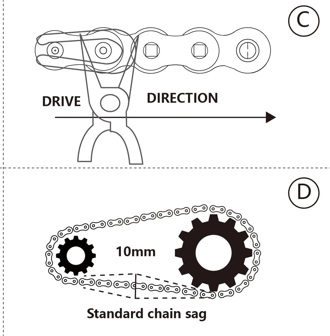Sistema de Transmissão Resistente à Corrosão 428h Perfeito para Bicicletas Elétricas