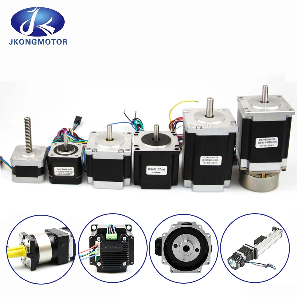 1.8 ou 0.9 Grau 2 Fase NEMA 23 Motor de Passo Híbrido Elétrico 0.48n. M - 3n. M Torque para Máquina de Fresagem CNC