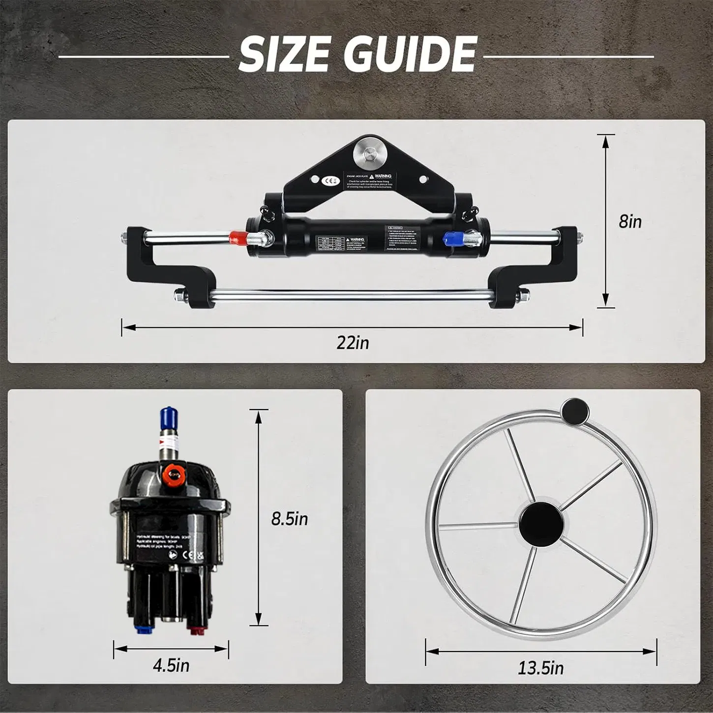Sistema de Direção Hidráulica para Motor de Popa com Kit de Direção Hidráulica para Barco